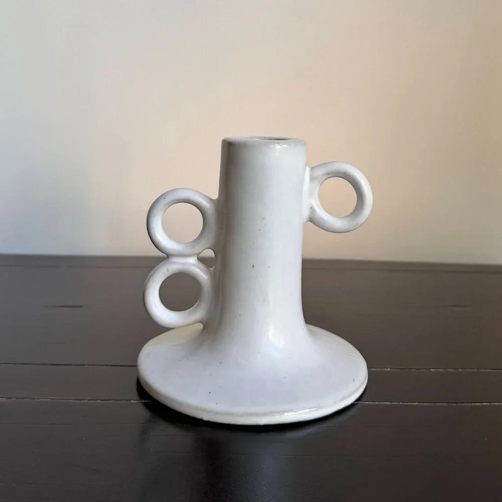 NWT Creative Co-Op Stoneware Taper Holder - Picture 2 of 9